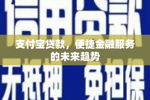 浑南支付宝贷款，便捷金融服务的未来趋势