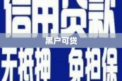 浑南黑户可贷