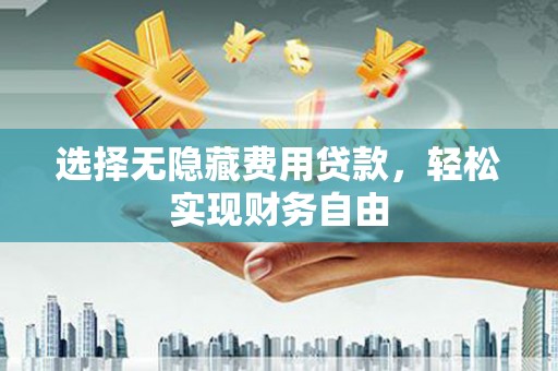 浑南选择无隐藏费用贷款，轻松实现财务自由