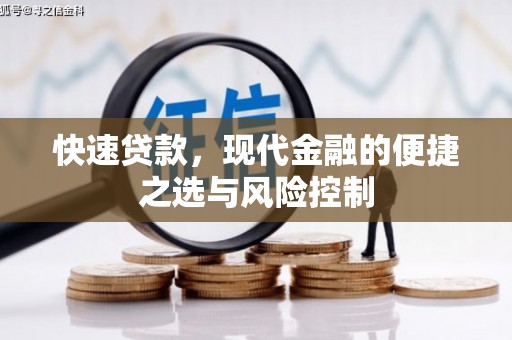 浑南快速贷款，现代金融的便捷之选与风险控制