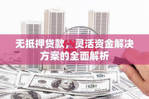 浑南无抵押贷款，灵活资金解决方案的全面解析