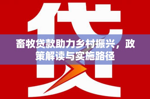 浑南畜牧贷款助力乡村振兴，政策解读与实施路径
