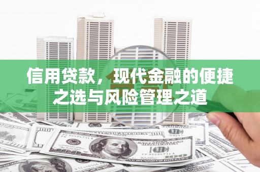 浑南信用贷款，现代金融的便捷之选与风险管理之道
