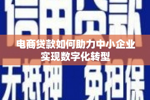 浑南电商贷款如何助力中小企业实现数字化转型