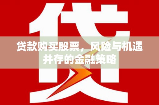 浑南贷款购买股票，风险与机遇并存的金融策略