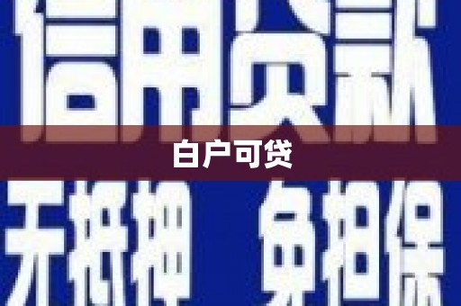 浑南白户可贷