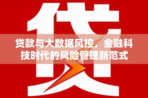 浑南贷款与大数据风控，金融科技时代的风险管理新范式