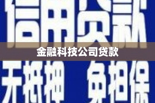 浑南金融科技公司贷款