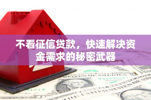 浑南不看征信贷款，快速解决资金需求的秘密武器