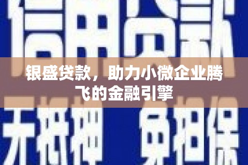 浑南银盛贷款，助力小微企业腾飞的金融引擎