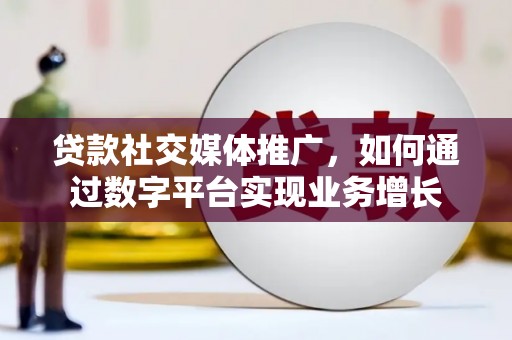 浑南贷款社交媒体推广，如何通过数字平台实现业务增长