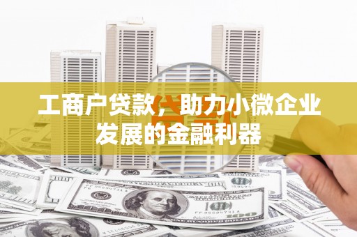 浑南工商户贷款，助力小微企业发展的金融利器