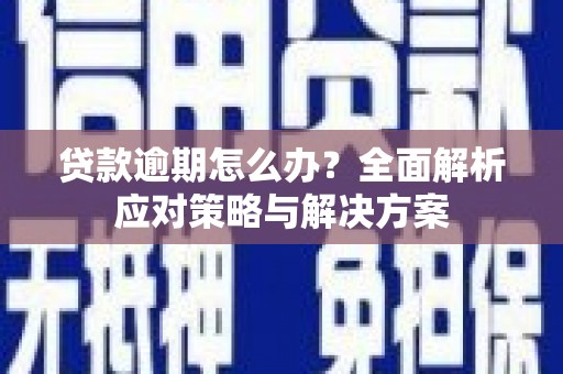 浑南贷款逾期怎么办？全面解析应对策略与解决方案