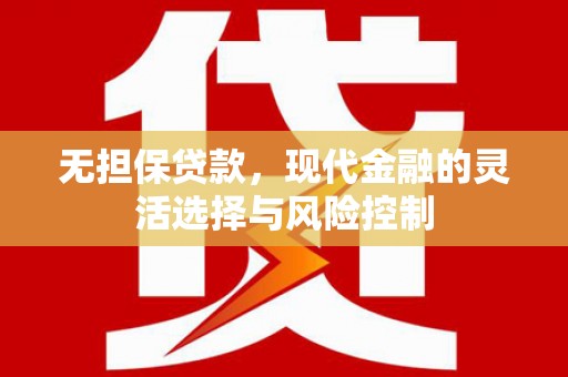 浑南无担保贷款，现代金融的灵活选择与风险控制