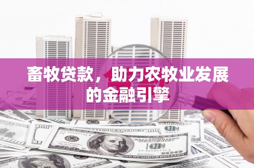 浑南畜牧贷款，助力农牧业发展的金融引擎