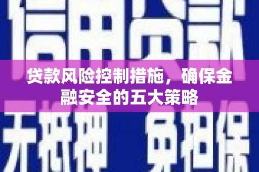 浑南贷款风险控制措施，确保金融安全的五大策略