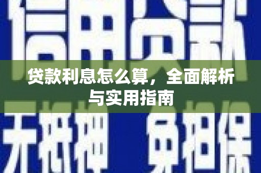 浑南贷款利息怎么算，全面解析与实用指南