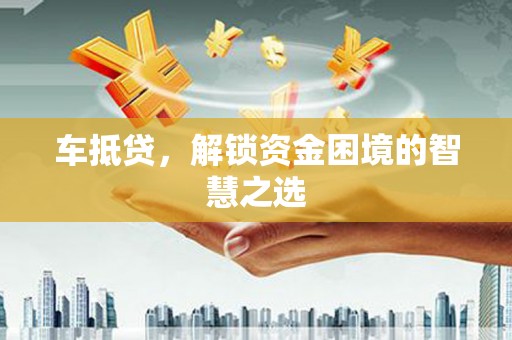 浑南车抵贷，解锁资金困境的智慧之选
