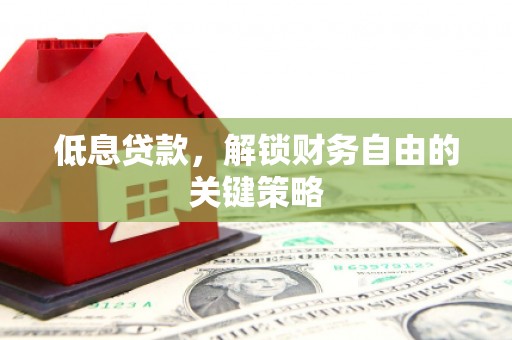 浑南低息贷款，解锁财务自由的关键策略