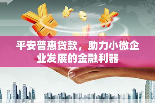 浑南平安普惠贷款，助力小微企业发展的金融利器