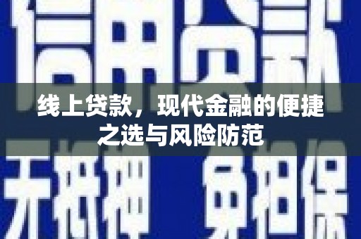 浑南线上贷款，现代金融的便捷之选与风险防范