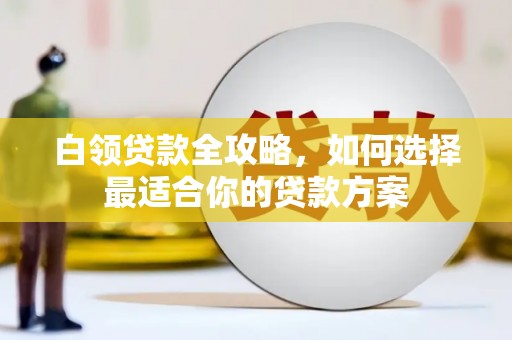 浑南白领贷款全攻略，如何选择最适合你的贷款方案